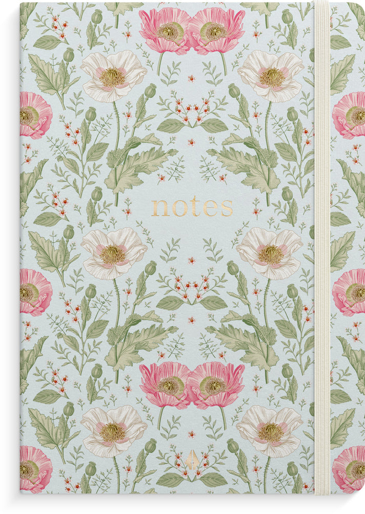 Notesbog Deluxe A5 Blue Flower