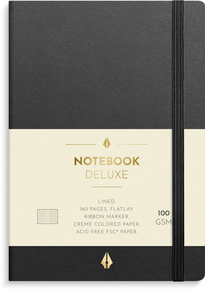 Notesbog Deluxe A6 Black