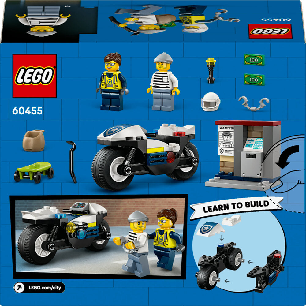 60455 LEGO City Politimotorcykel på forbryderjagt