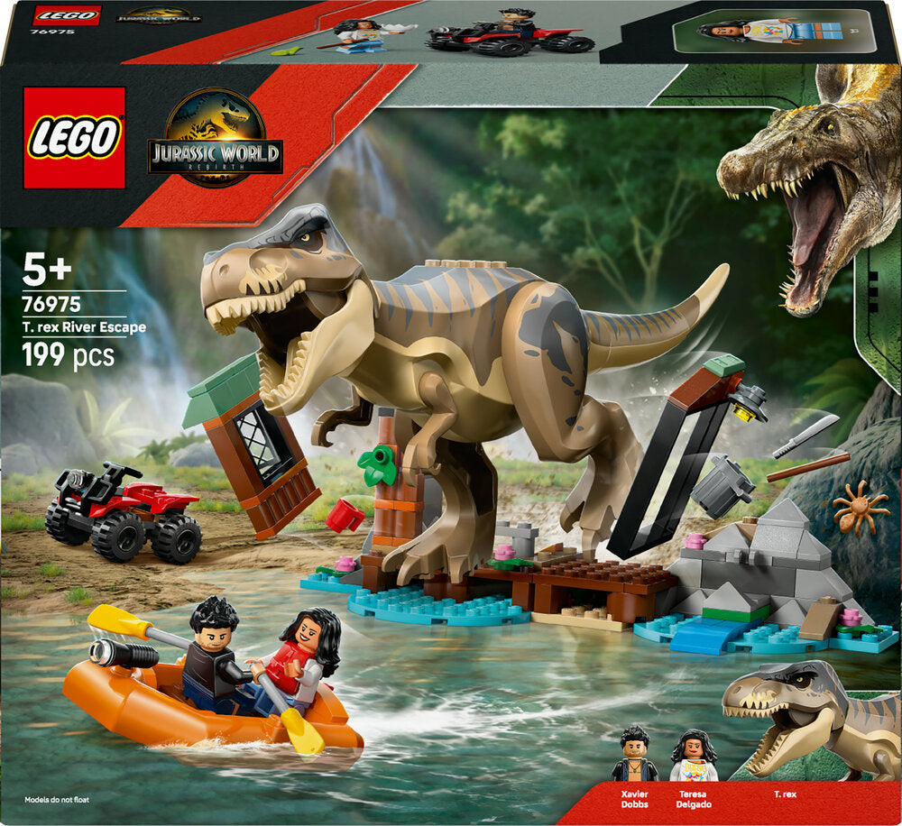 D2 76975 LEGO Jurassic World Bådflugt fra T. rex