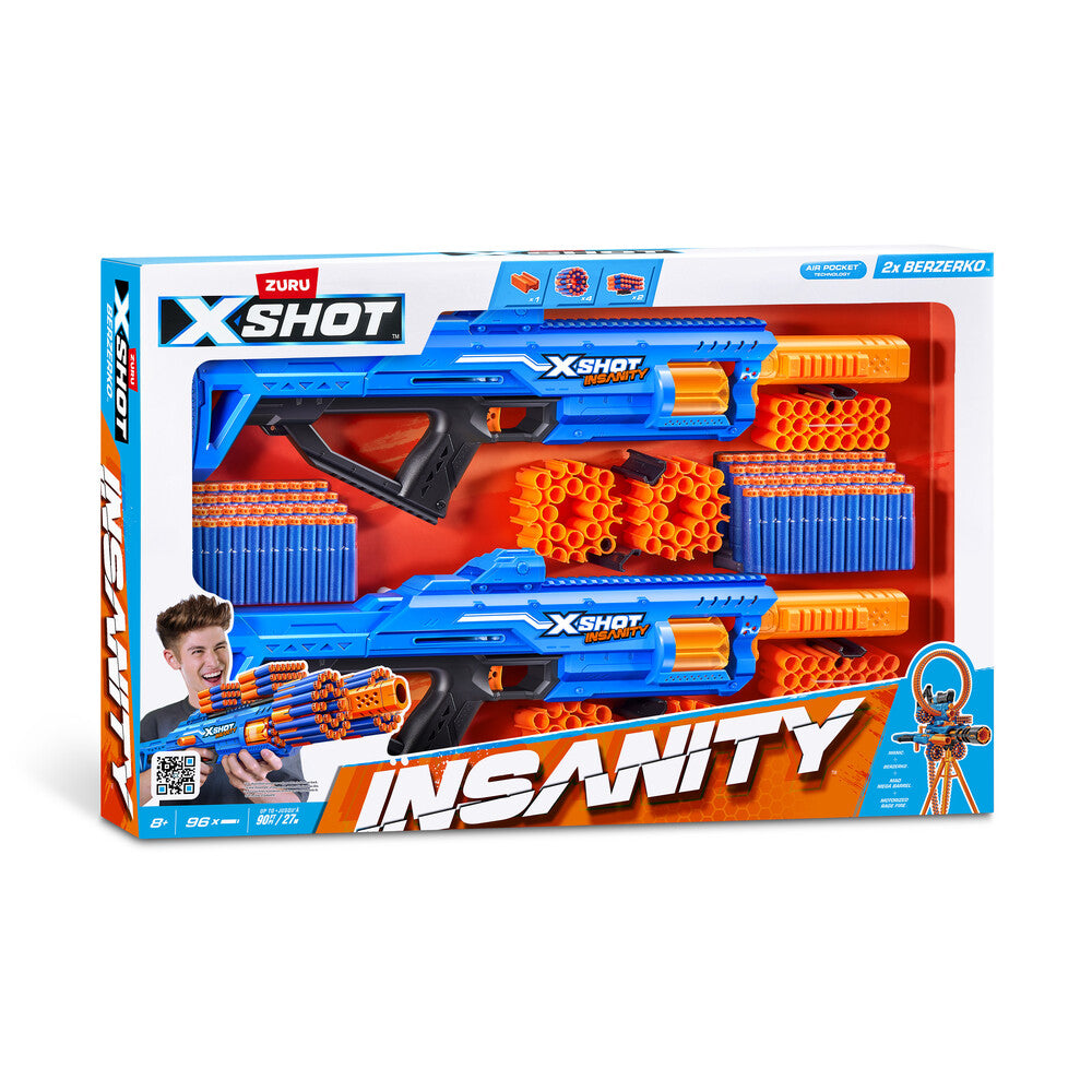 XSHOT Insanity Berzerko, 2-pak med 96 darts