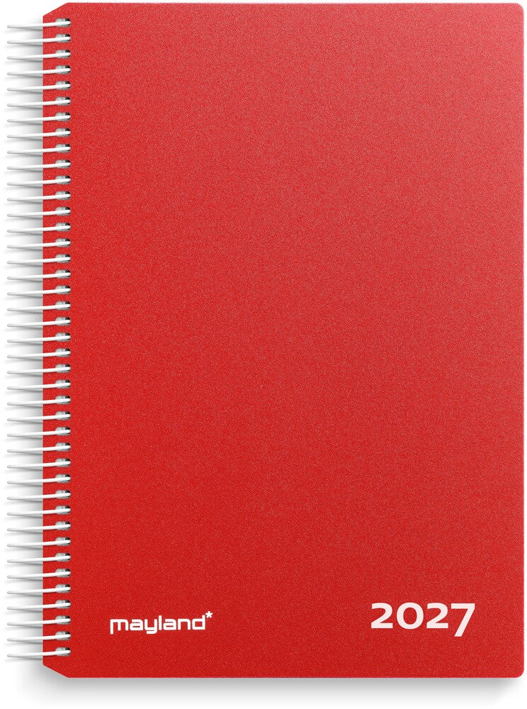 Timekalender 2027 dag pp rød