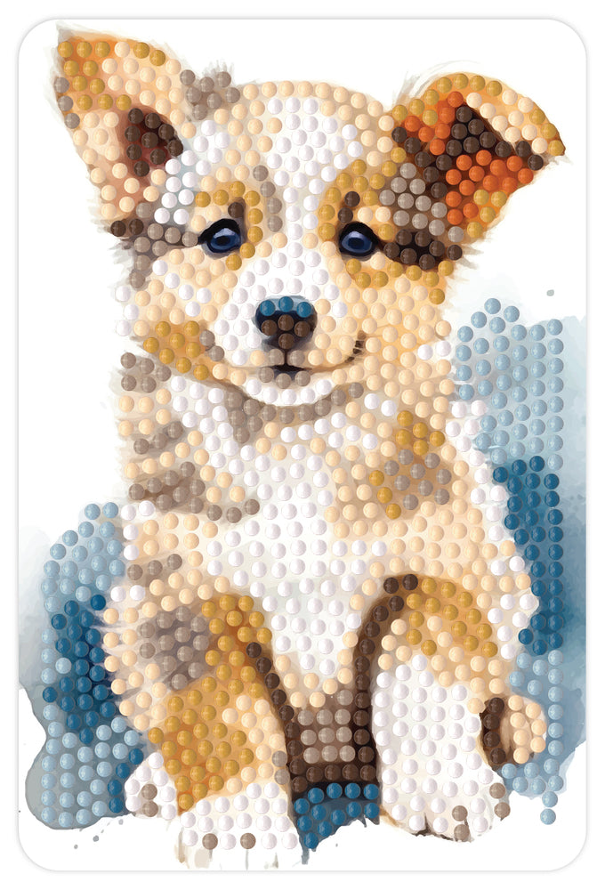 D1 Diamond art hund 10 x 15 cm