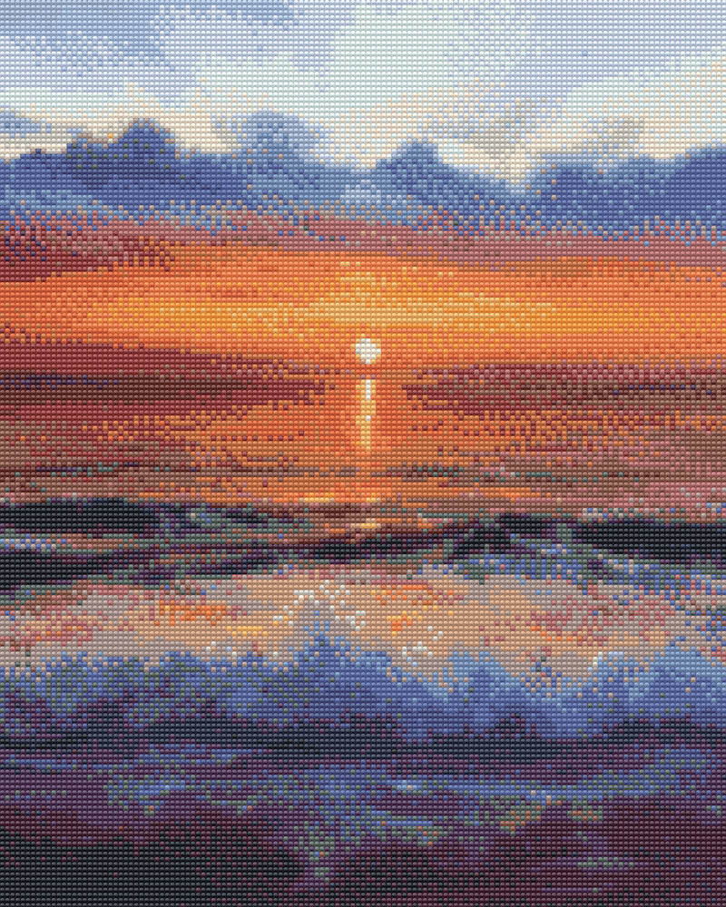 D1 Diamond art hav M/solnedgang 40 x 50 cm