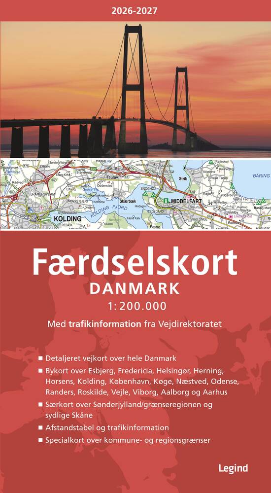 Færdselskort Danmark 2026-2027