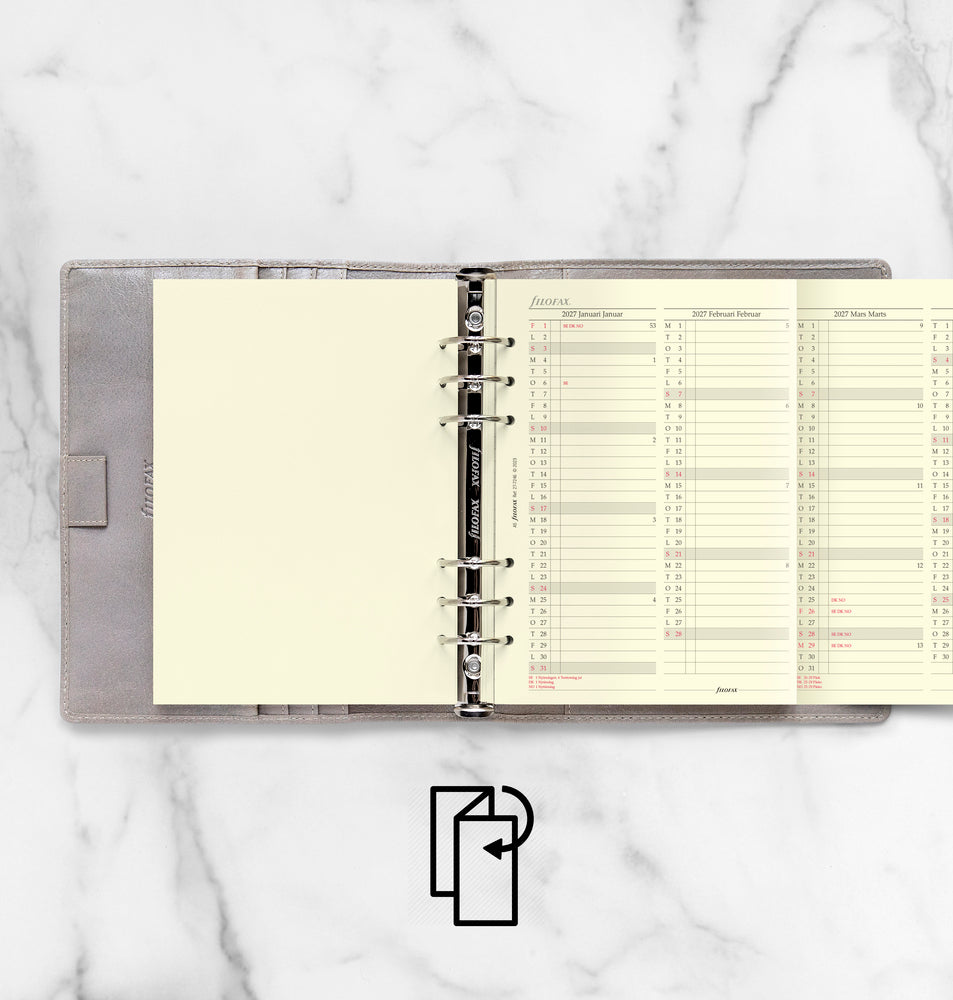 Refill Årssæt Filofax A5 2027