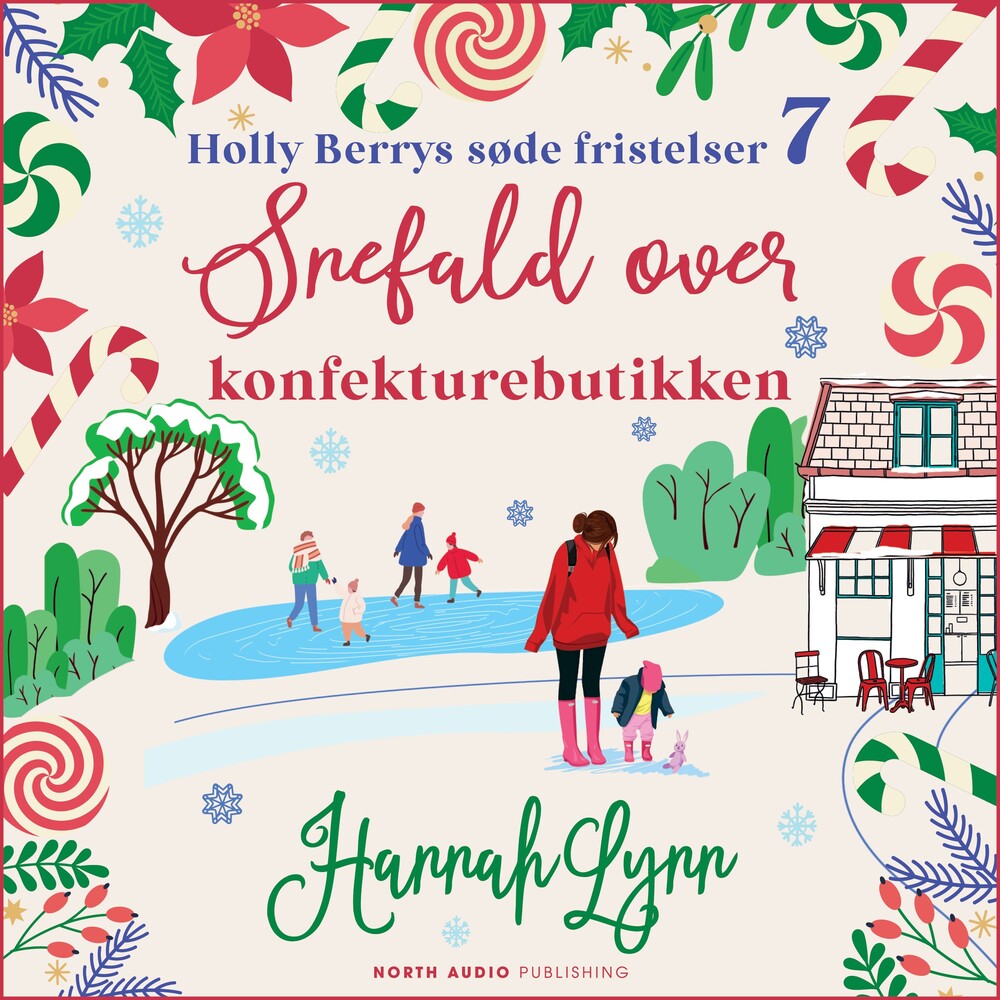 Snefald over konfekturebutikken