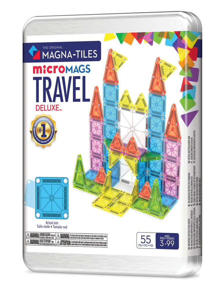 MAGNA-TILES® microMAGS Deluxe rejsesæt i æske, 55 dele