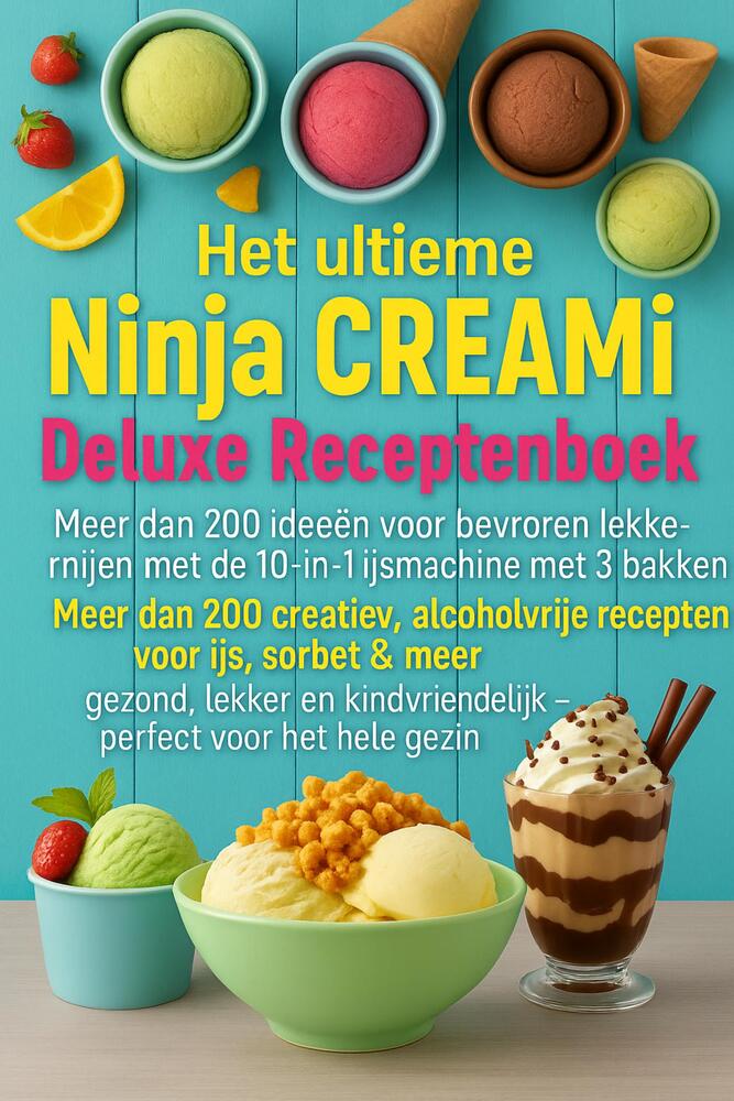 Het ultieme Ninja CREAMi Deluxe Receptenboek – meer dan 200 ideeën voor bevroren lekkernijen met de 10-in-1 ijsmachine met 3 bakken