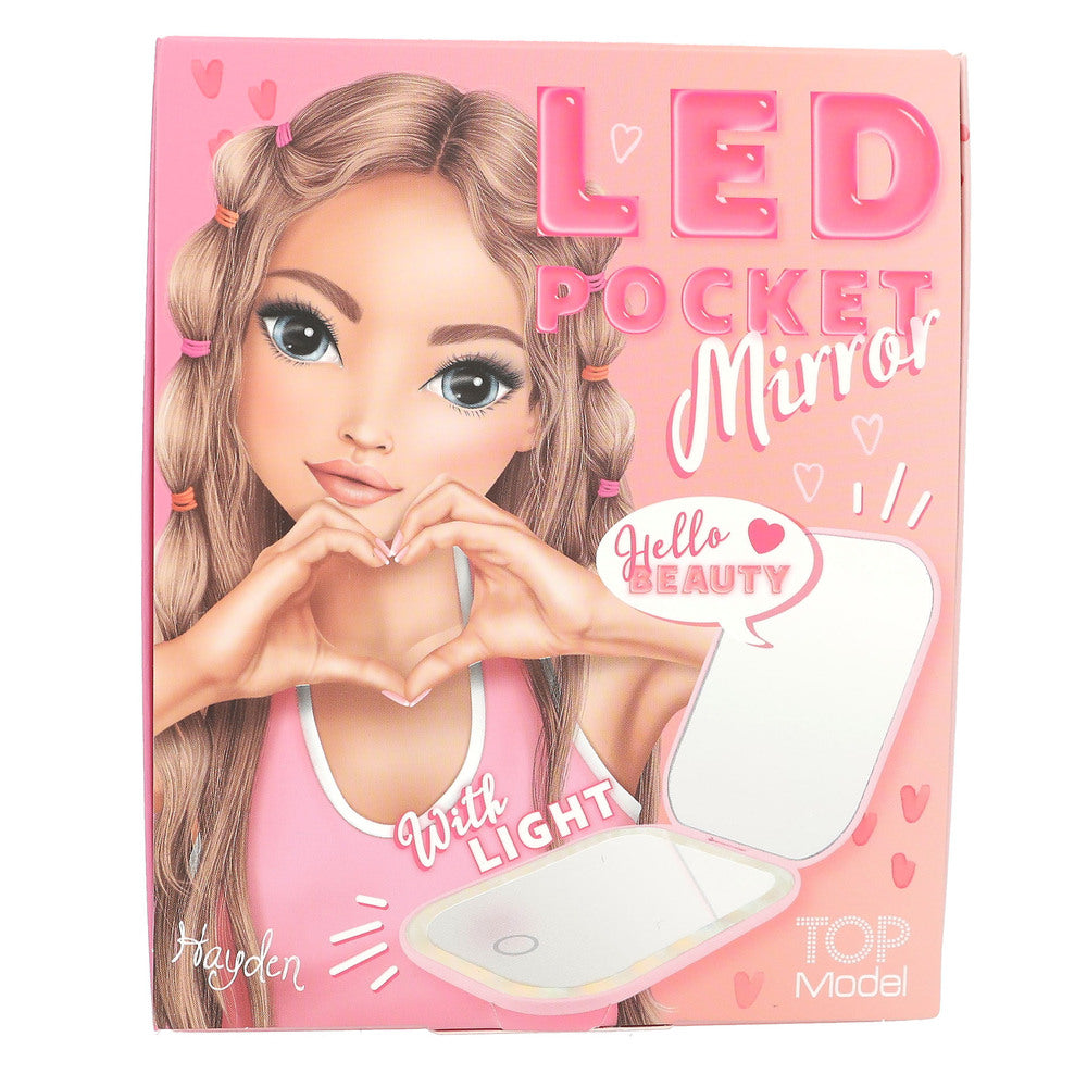 D1 TOPModel Lommespejl m/LED