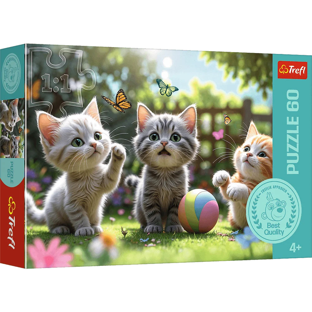 Puslespil Three kittens 60 brikker