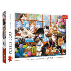 Puslespil Cat family 500 brikker