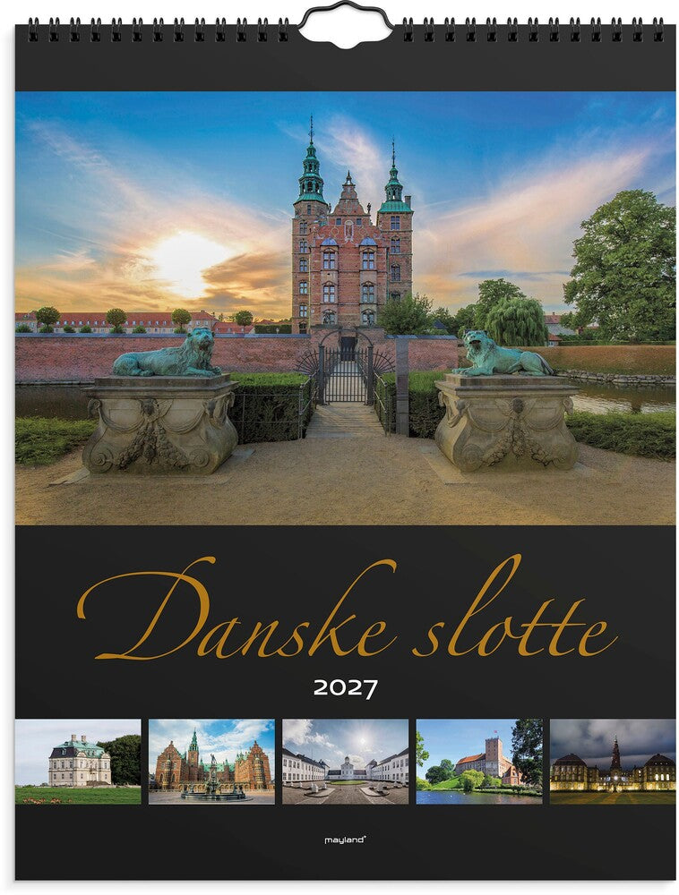 Vægkalender 2027 Mayland 29,5 x 39 cm danske slotte