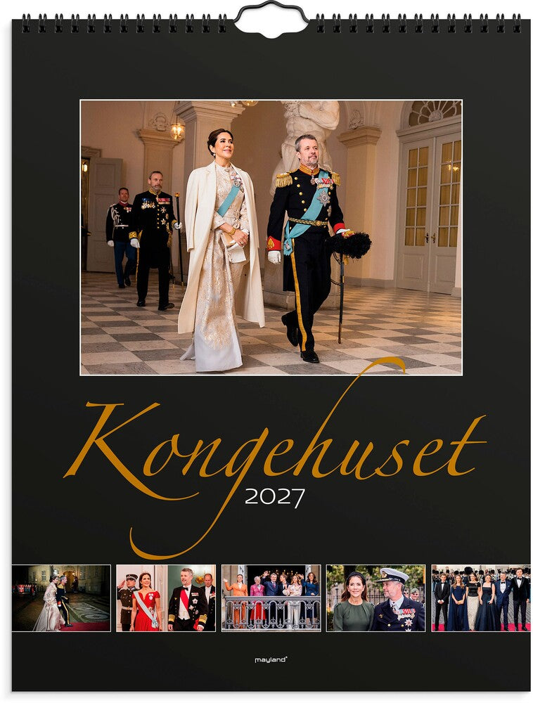 Vægkalender 2027 Mayland 29,5 x 39 cm kongehuset