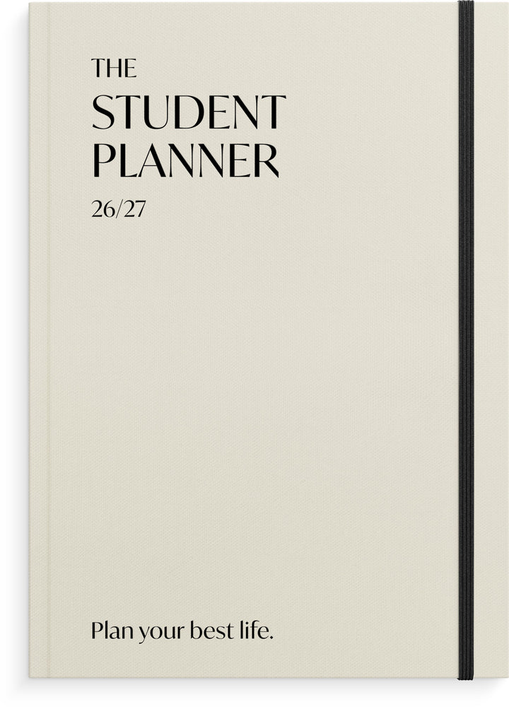 Studiekalender 26/27 MAYLAND A5 Uge Højformat Beige Engelsk