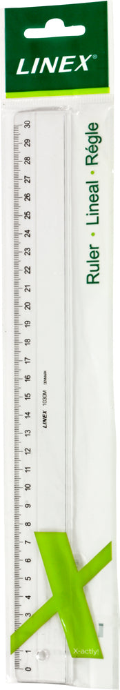 Lineal Linex klar plast 30cm 1030m