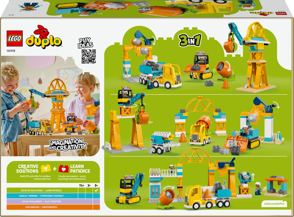 10476 LEGO DUPLO Town 3-i-1 Byggeplads med køretøjer