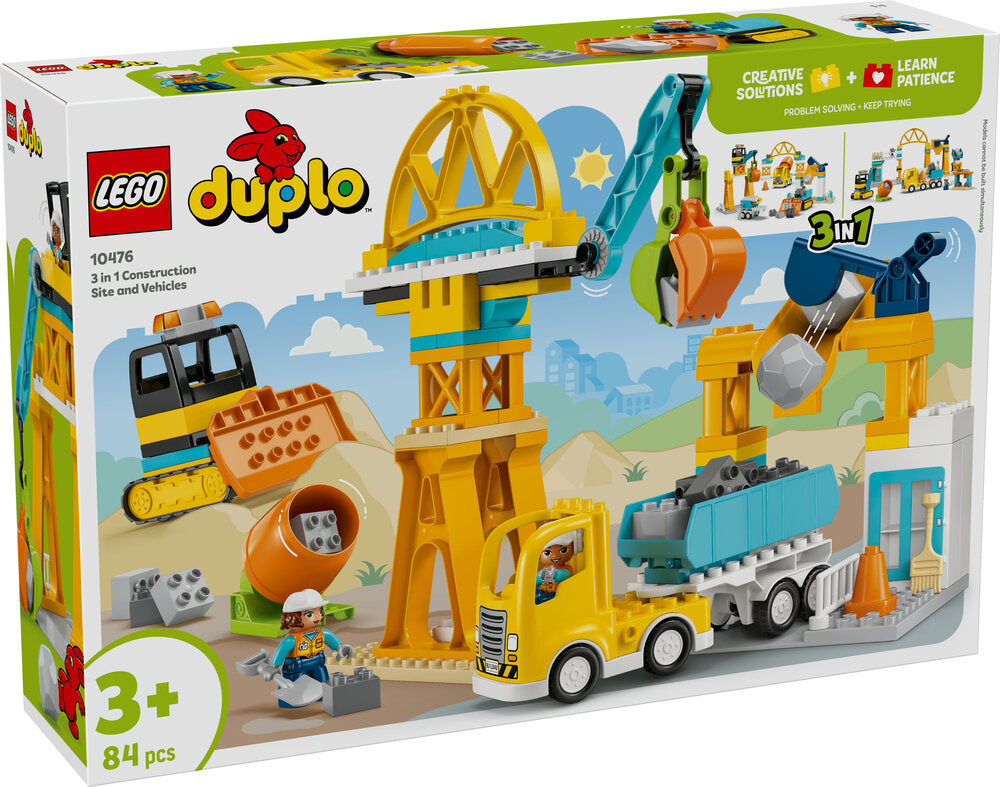 10476 LEGO DUPLO Town 3-i-1 Byggeplads med køretøjer