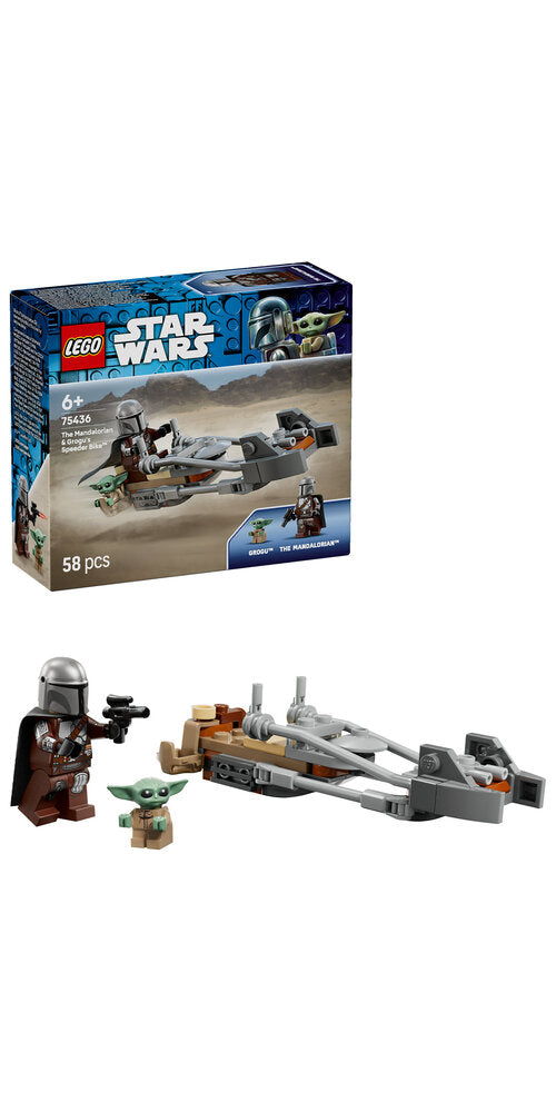 75436 LEGO Star Wars™ Mandalorianeren og Grogus speederbike
