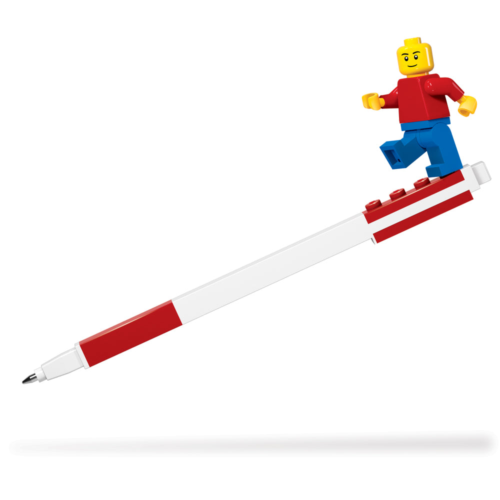 LEGO gelpen, 1 stk rød i box med minifigur