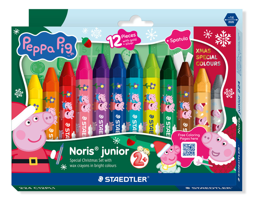Vokskridt Staedtler Gurli Gris 12 stk ass farver