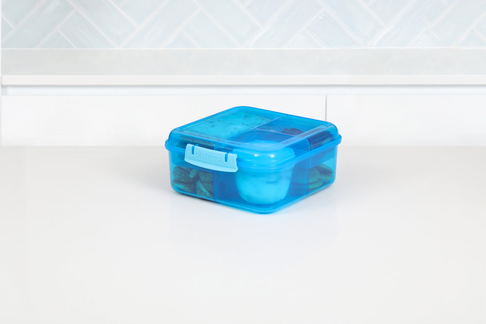 Madkasse Sistema Bento Cube Lunch blå 1,25L