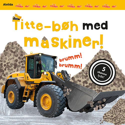 D2 Titte-bøh med maskiner! Papbog med 5 skønne lyde