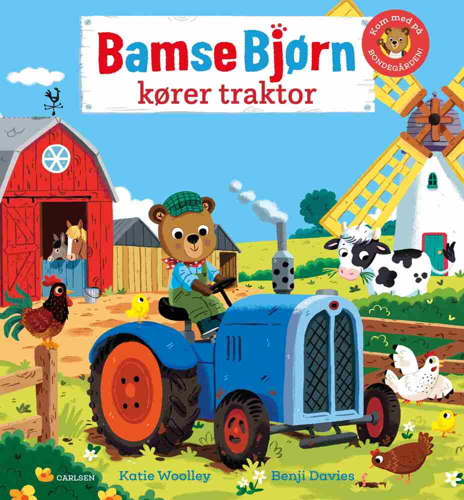 Bamse Bjørn kører traktor