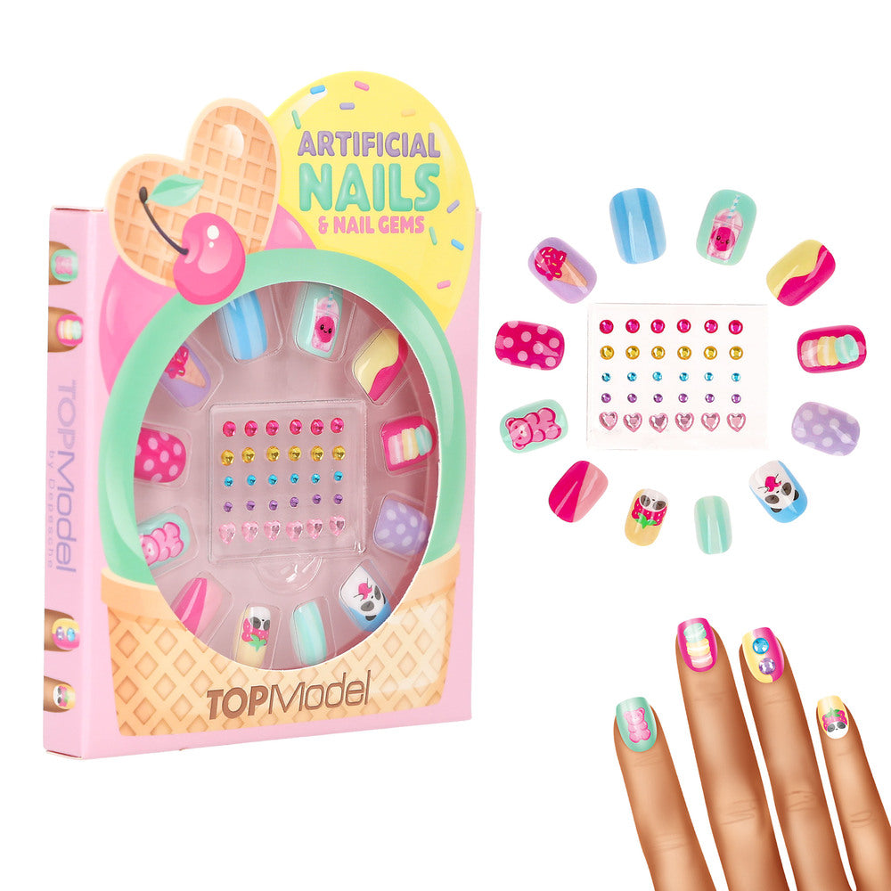 Topmodel Deco Negle Og Krystal Sæt Candy Glam
