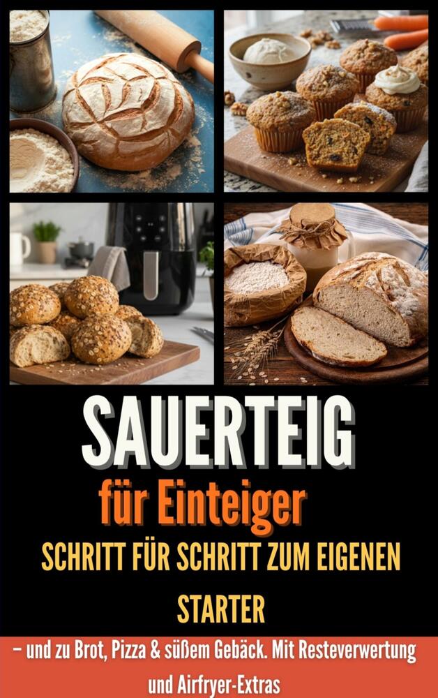 Sauerteig für Einsteiger  Schritt für Schritt zum eigenen Starter – und zu Brot, Pizza & süßem Gebäck. Mit Resteverwertung und Airfryer-Extras