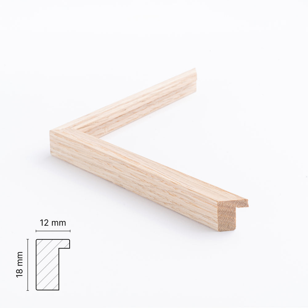 Ramme Massiv Eg 29,7 X 42 Cm M/Glas 12 X 18 Mm Ramme