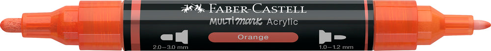 Multimarker Akryl Faber Castell SP 115 Orange m. 2 spids