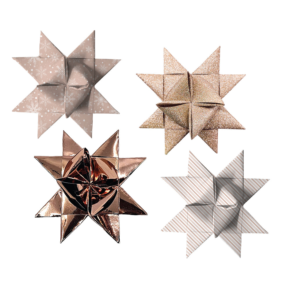 Stjernestrimler Rosegold/Hvid Mix  15Mm/25Mm