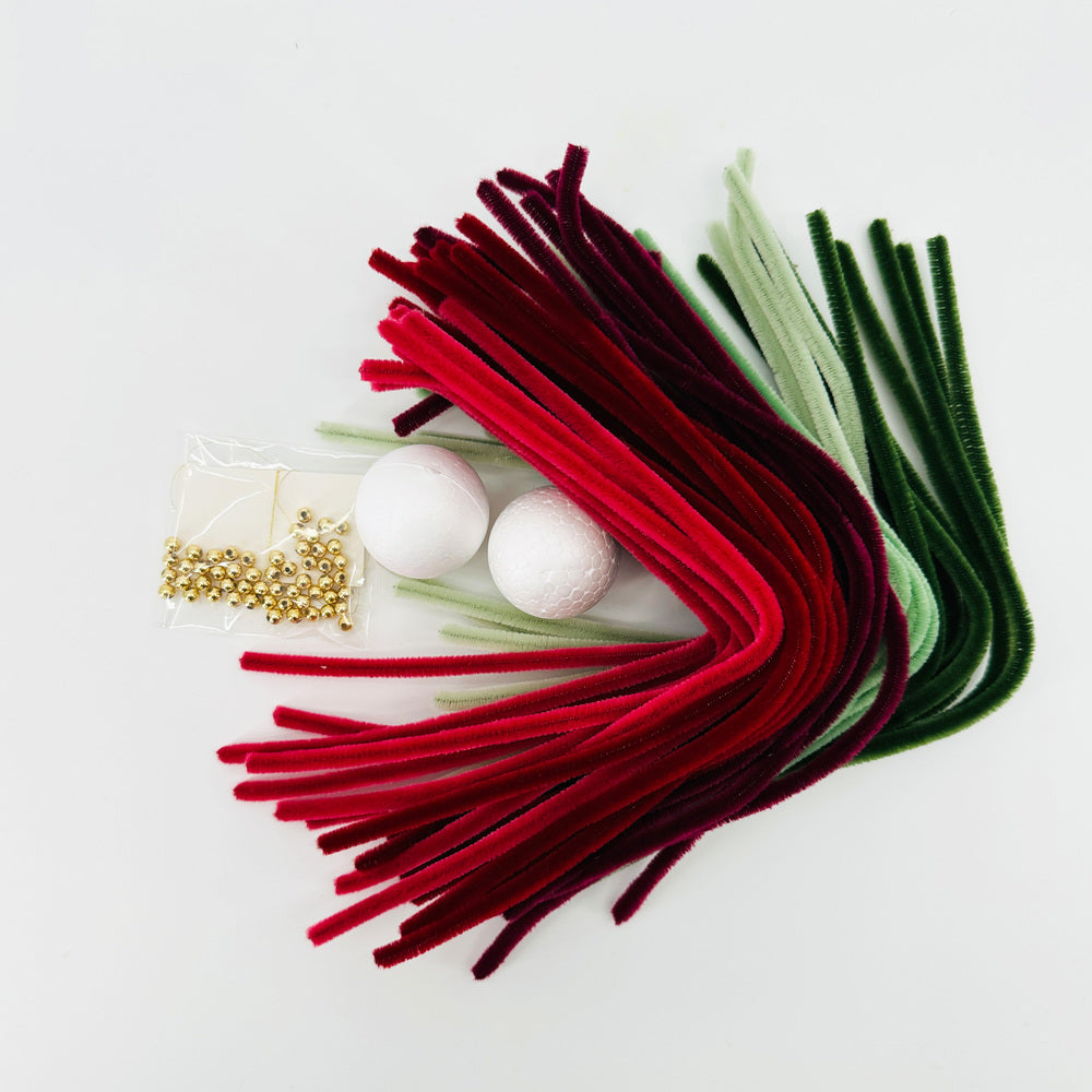 Piberenser Julekugler Rød Og Grønne 2 Stk