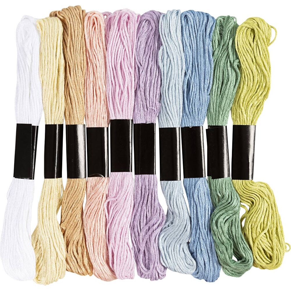 Broderigarn Pastelfarver