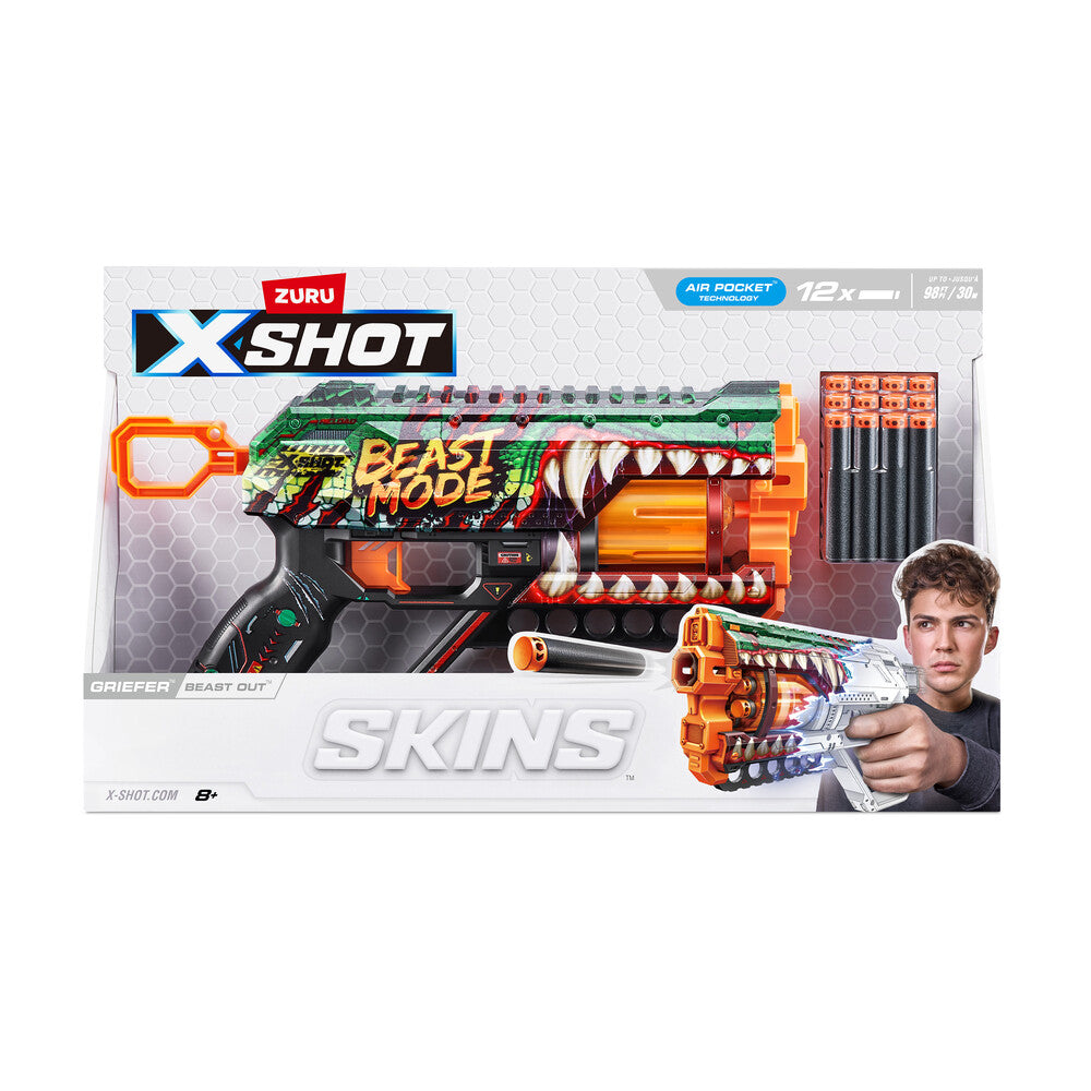Xshot skins griefer blaster med 12 darts ass