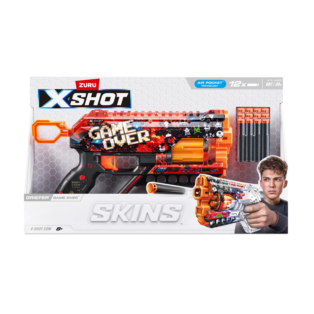 Xshot skins griefer blaster med 12 darts ass