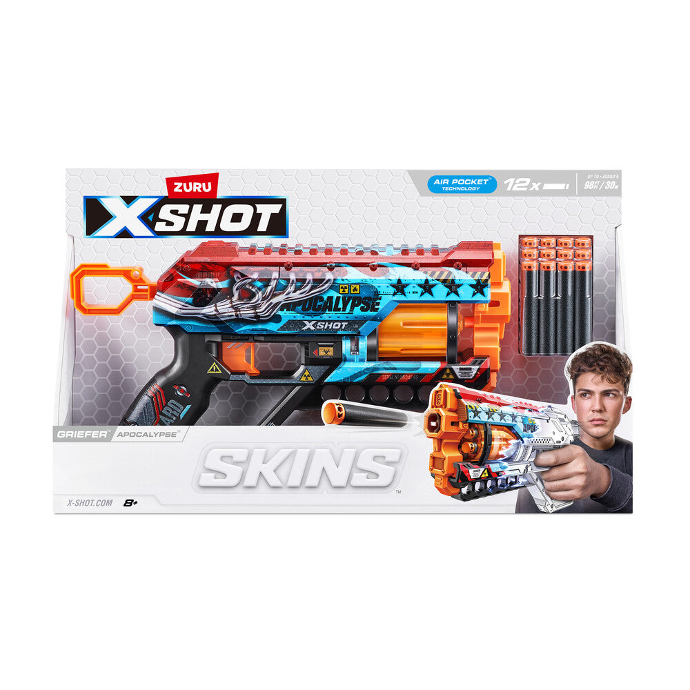 Xshot skins griefer blaster med 12 darts ass