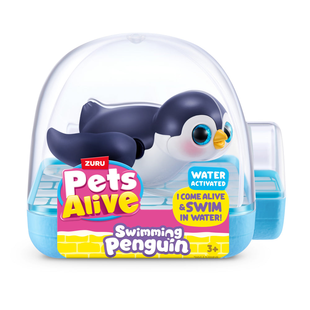 Pets alive swimming penguin ass