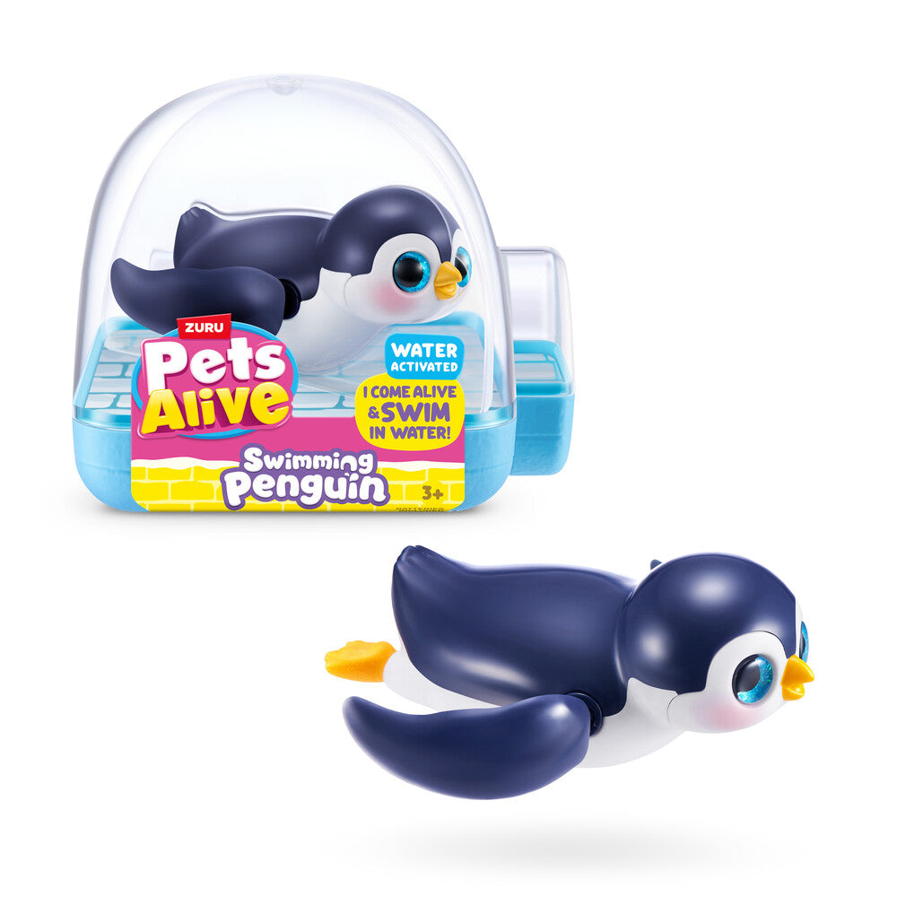 Pets alive swimming penguin ass