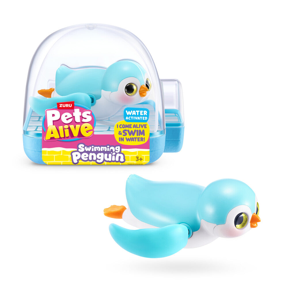 Pets alive swimming penguin ass