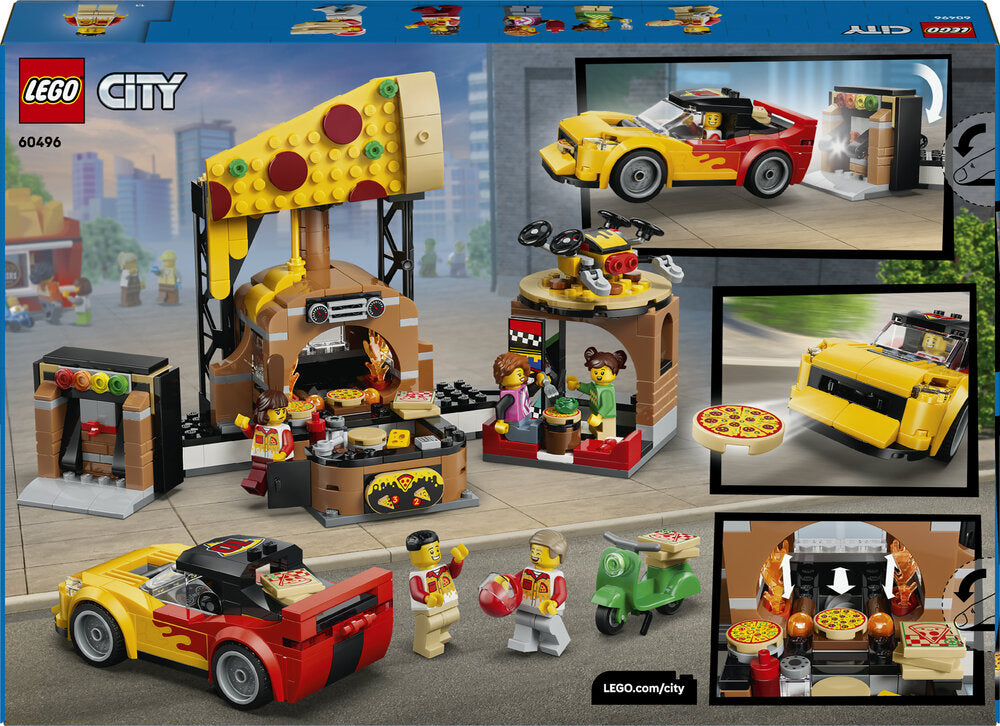LEGO City 60496 Pizzeria med udbringningsfartøjer