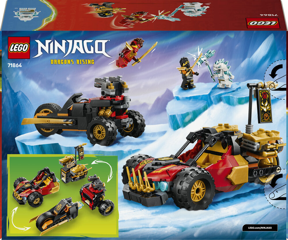 LEGO Ninjago 71864 Kai og Coles kombi-køretøjer