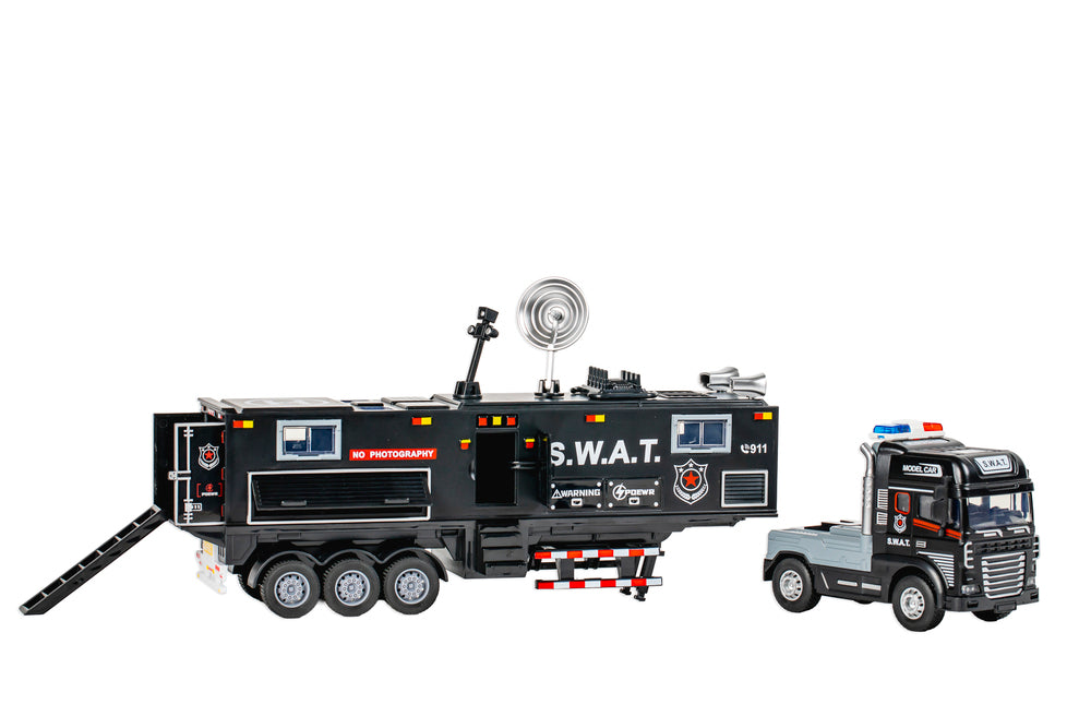 Die-cast S.W.A.T truck anhænger, lys og lyd