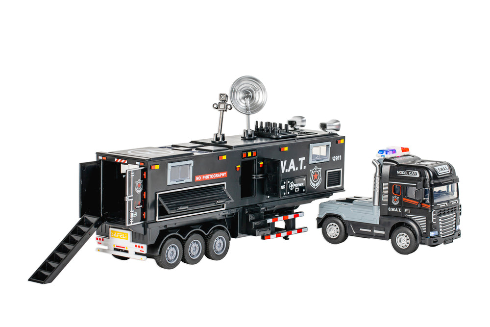 Die-cast S.W.A.T truck anhænger, lys og lyd