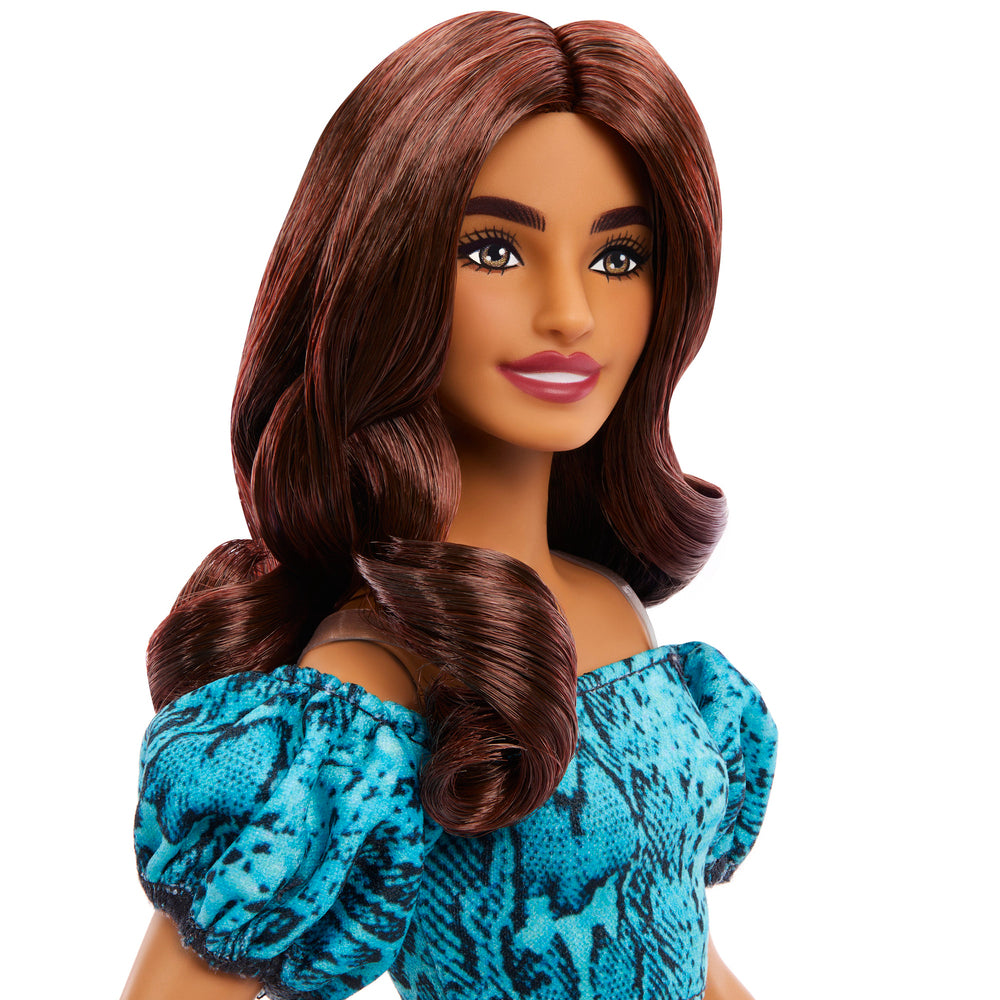 Barbie Fashionista teal animal print