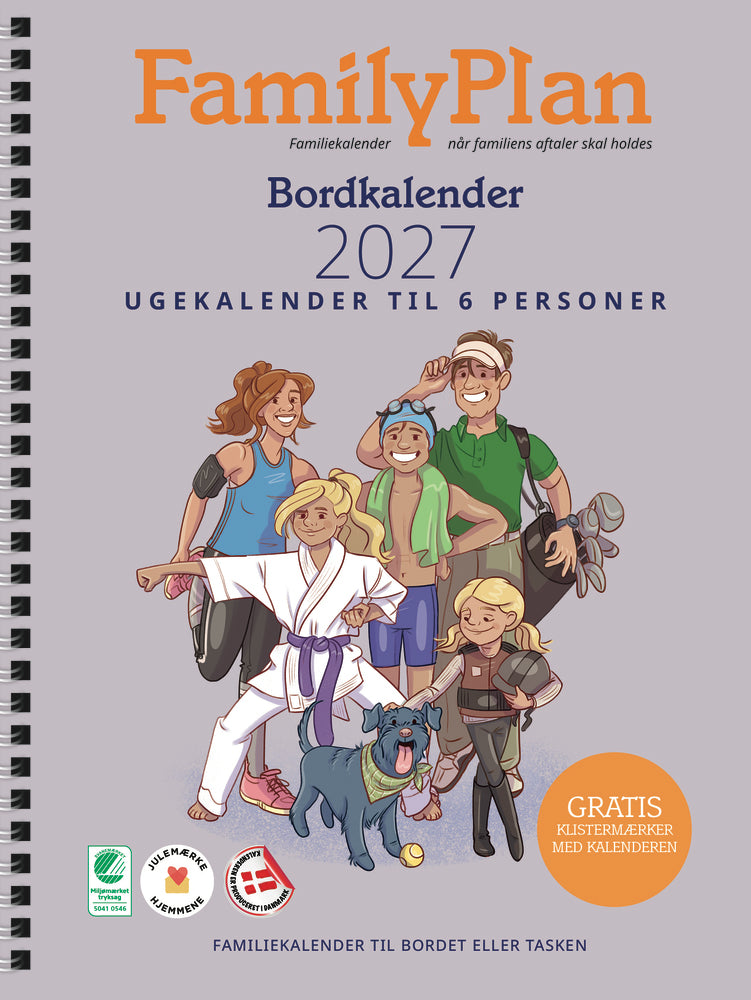 FamilyPlan Bordkalender 6 pers 2027