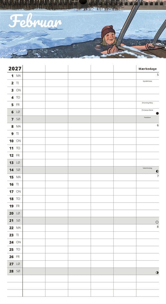 FamilyPlan Familiekalender 5 pers 2027
