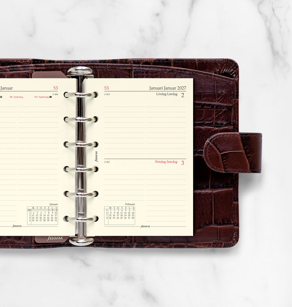 Refill Filofax Pocket 2027 Dag/Side