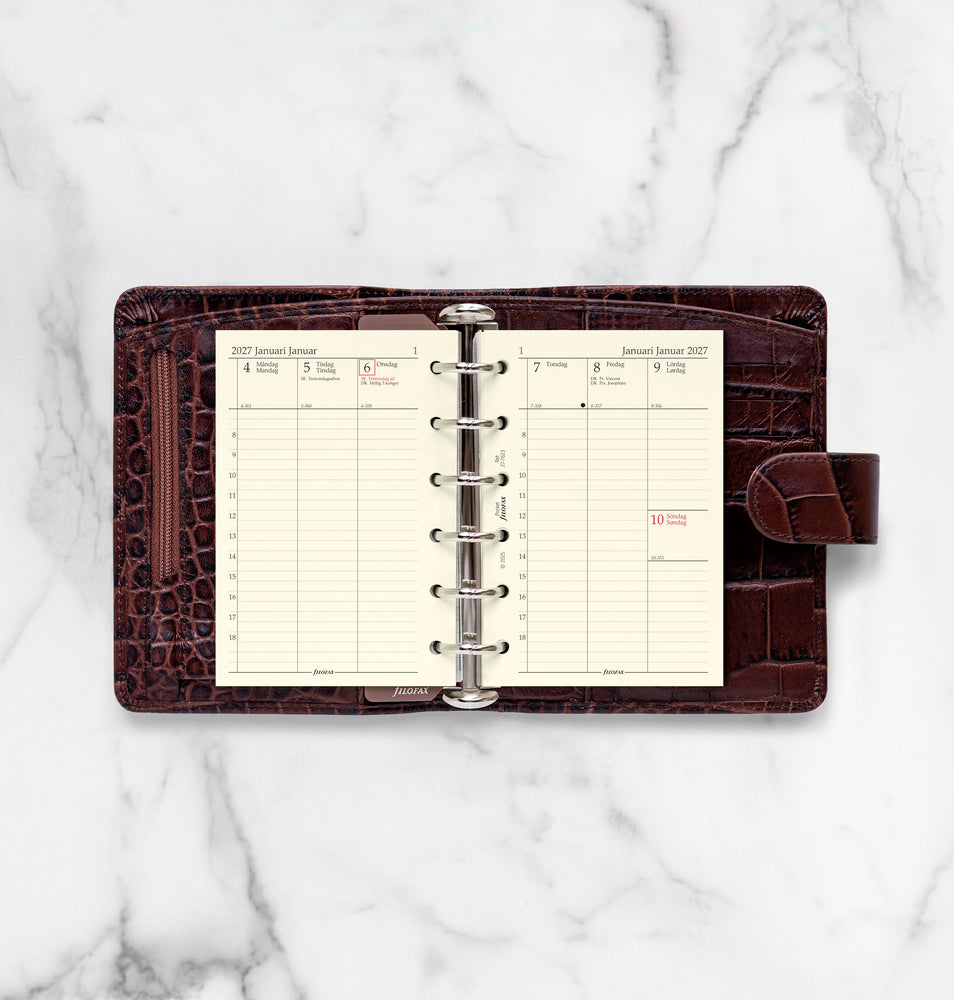 Refill Filofax Pocket 2027 Uge/Opslag Vertikal